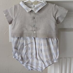 LARANJINHA | Check Bubble Romper